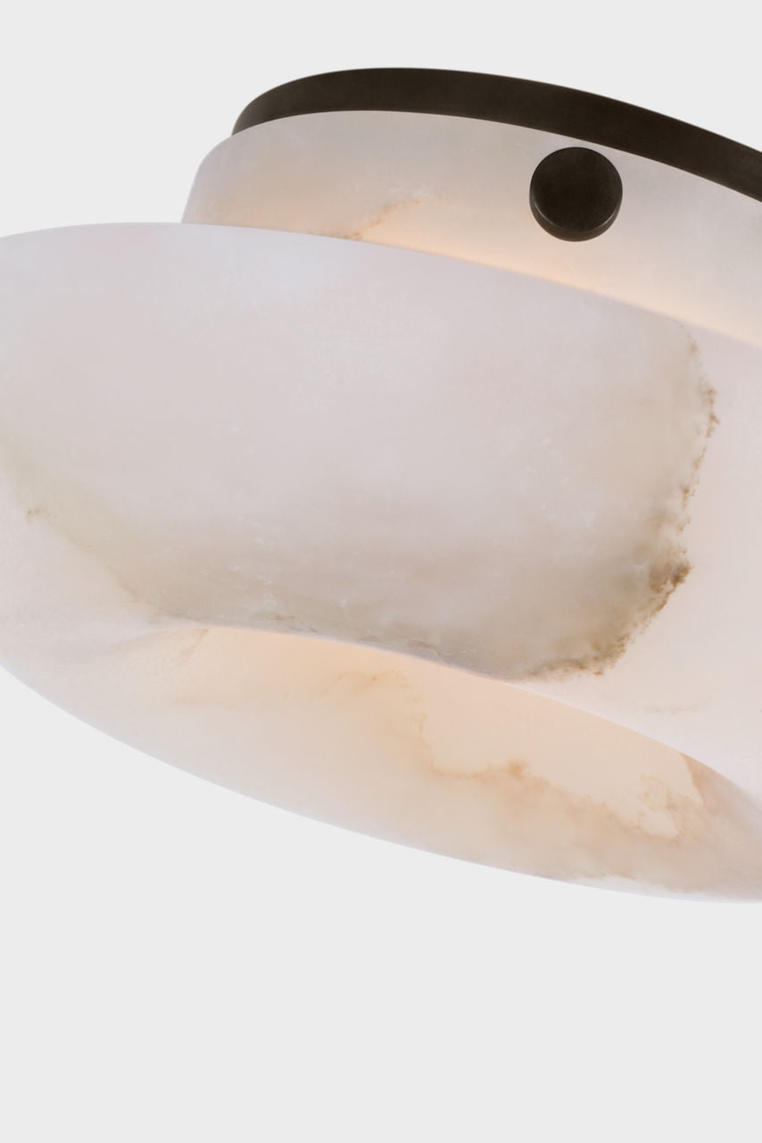 Cappello 6" Flush Mount | Alabaster and Bronze
