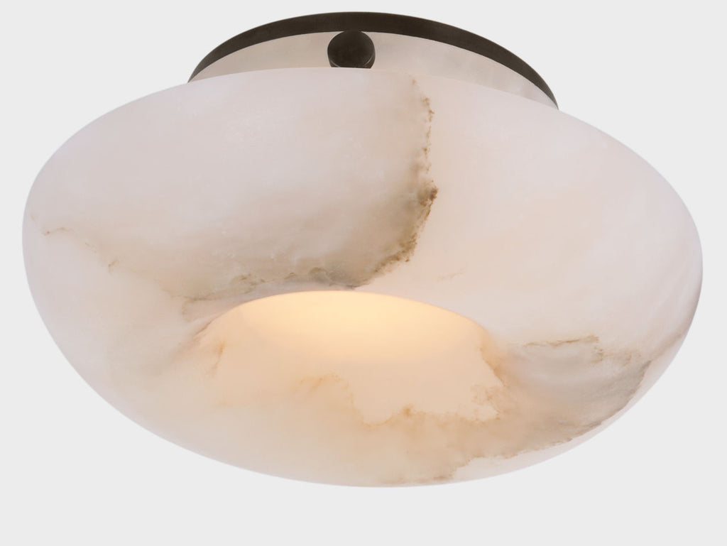 Cappello 6" Flush Mount | Alabaster and Bronze