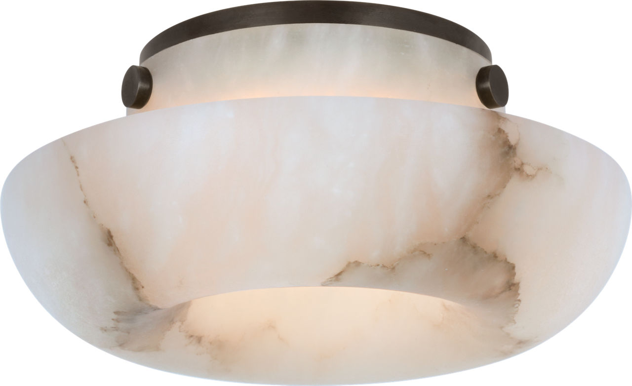 Cappello 6" Flush Mount | Alabaster and Bronze
