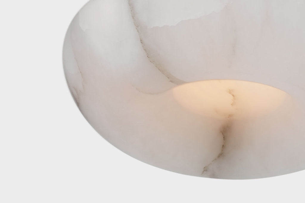 Cappello 6" Flush Mount | Alabaster and Polished Nickel