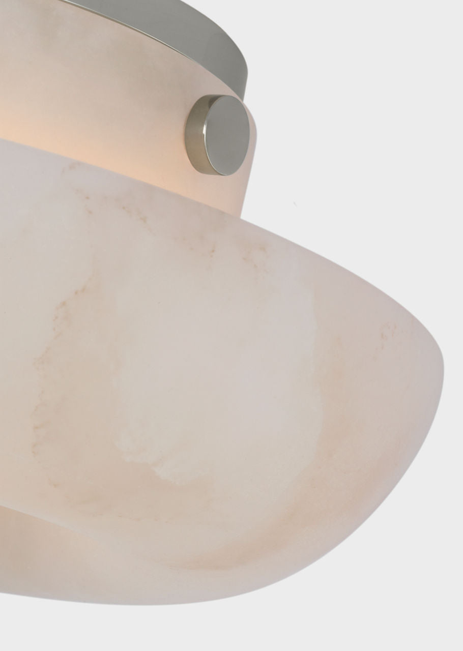 Cappello 6" Flush Mount | Alabaster and Polished Nickel