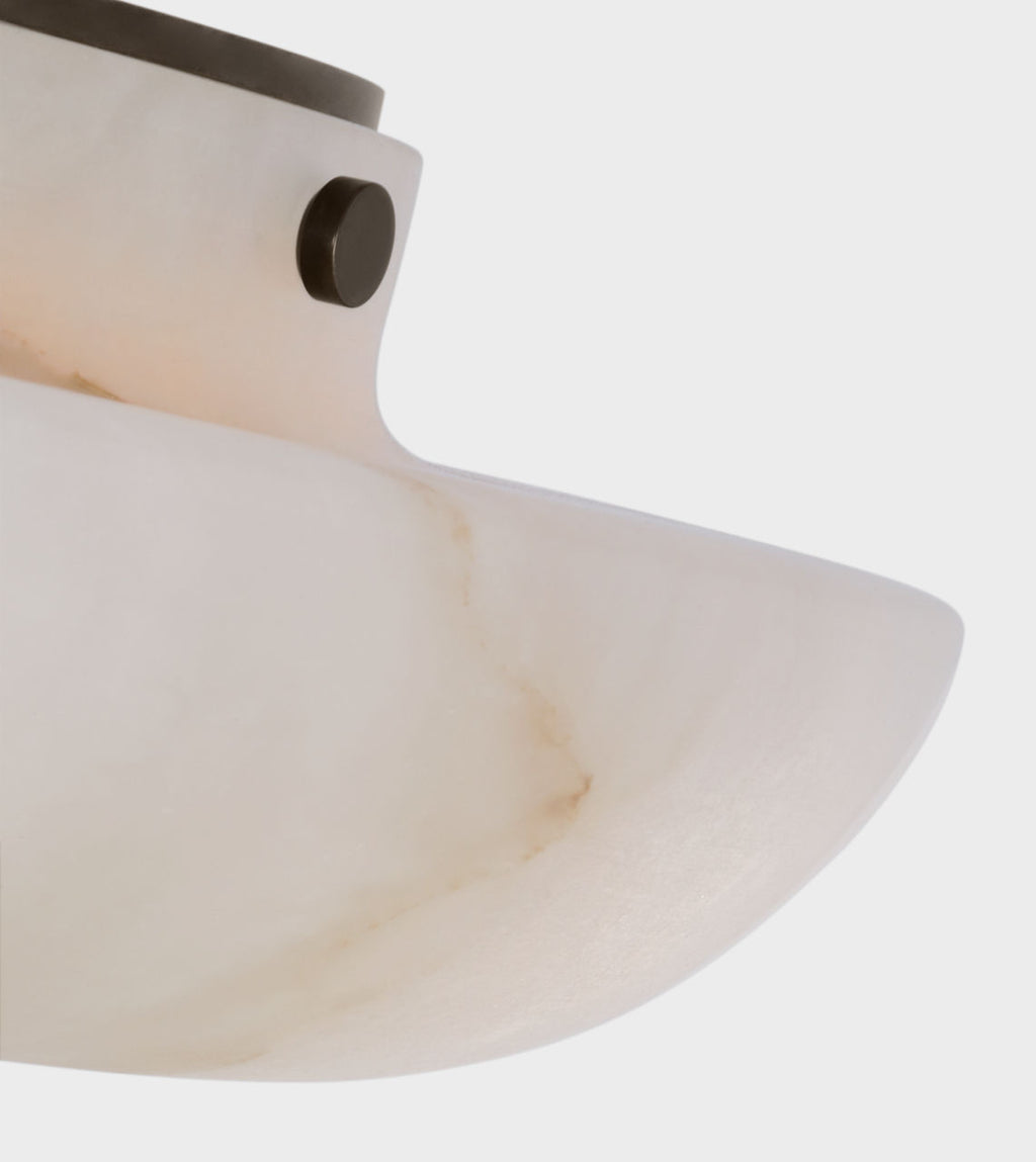 Cappello 10" Flush Mount | Alabaster and Bronze