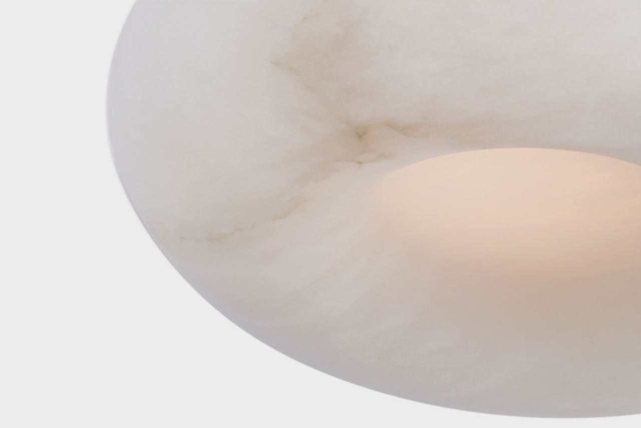 Cappello 10" Flush Mount | Alabaster and Bronze