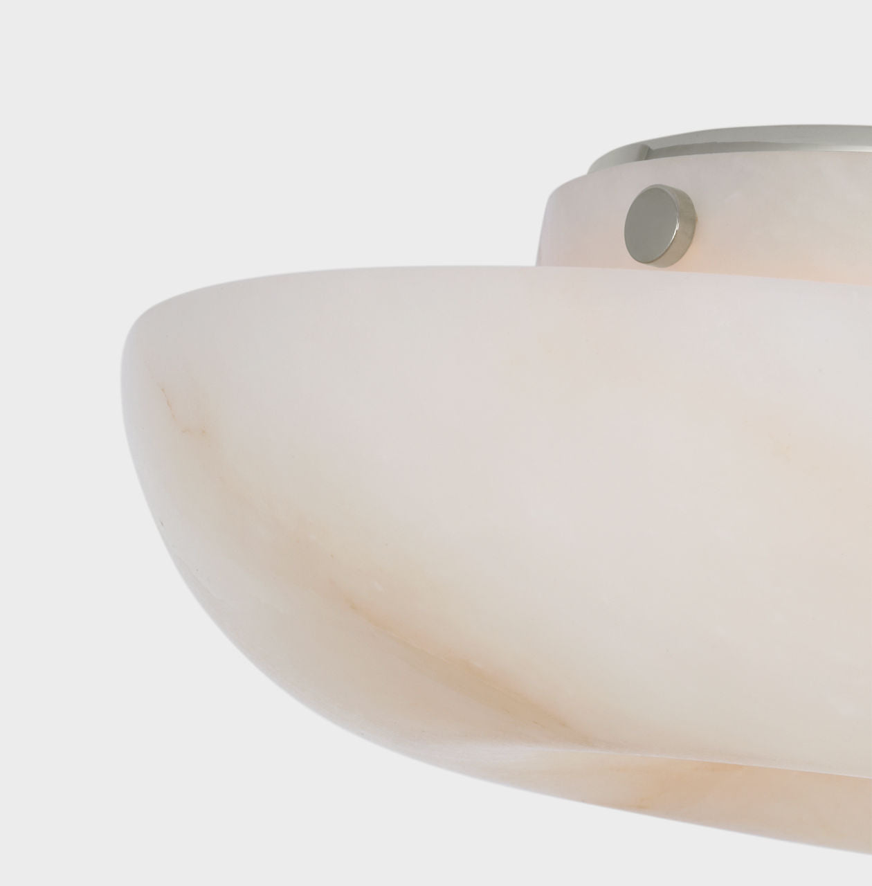 Cappello 10" Flush Mount | Alabaster and Polished Nickel
