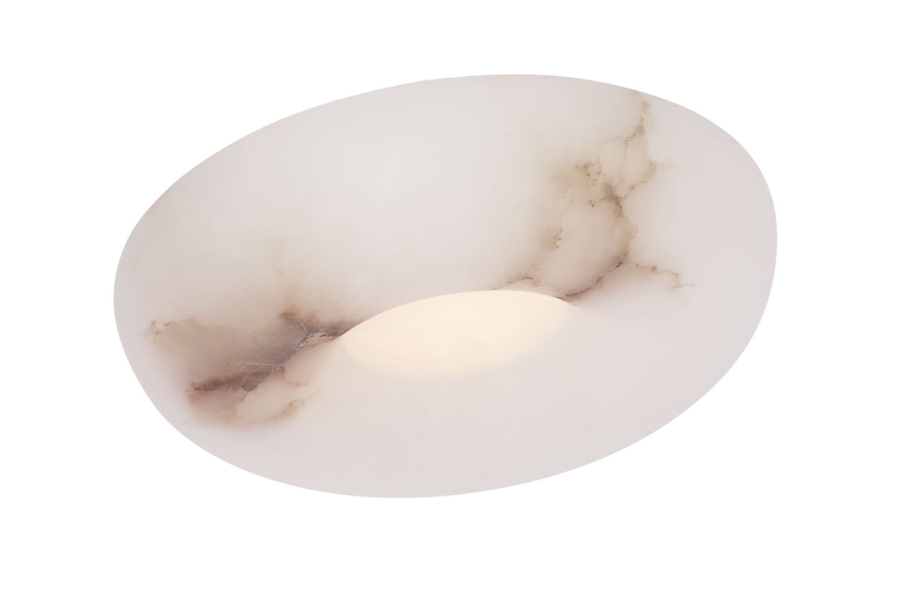 Cappello 12" Flush Mount | Alabaster and Bronze