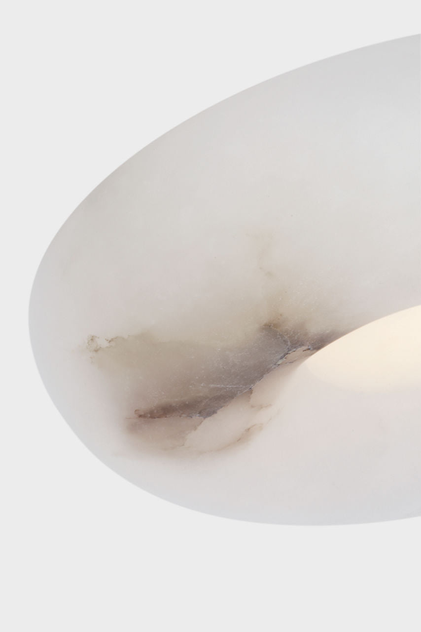 Cappello 12" Flush Mount | Alabaster and Bronze