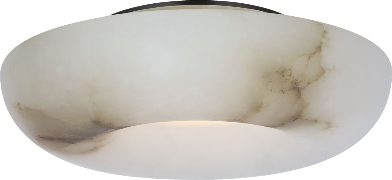 Cappello 12" Flush Mount | Alabaster and Bronze