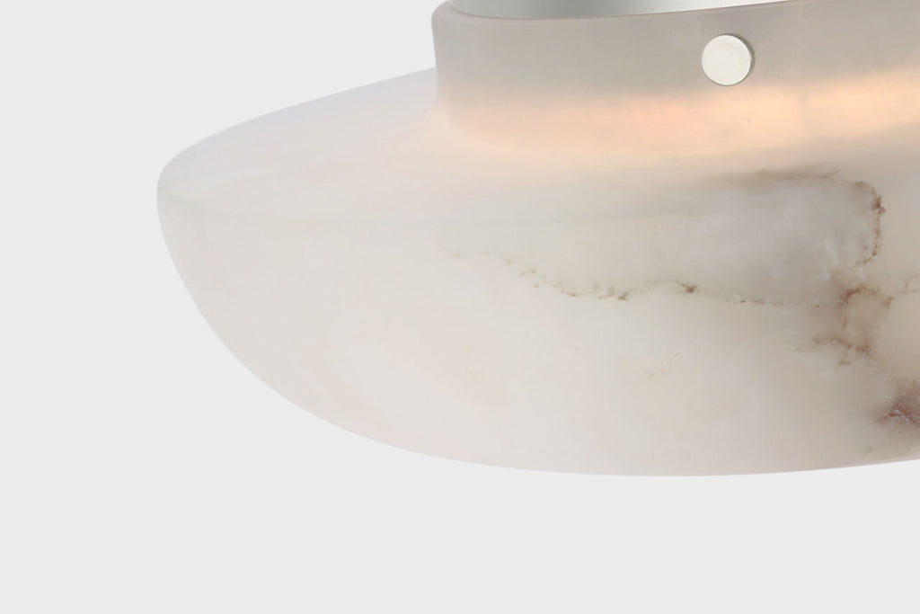 Cappello 12" Flush Mount | Alabaster and Polished Nickel