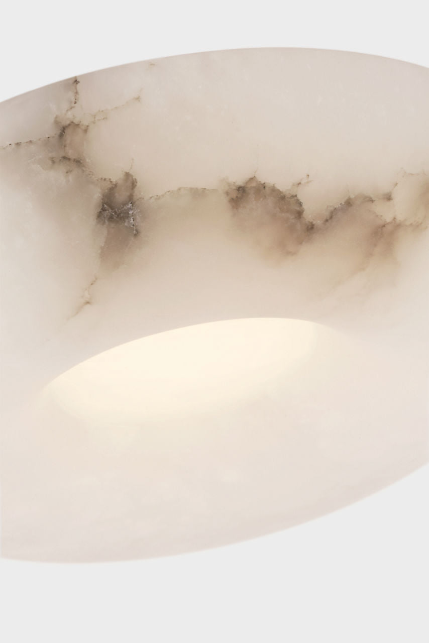 Cappello 12" Flush Mount | Alabaster and Polished Nickel