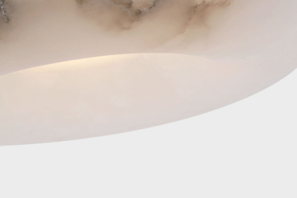 Cappello 12" Flush Mount | Alabaster and Polished Nickel