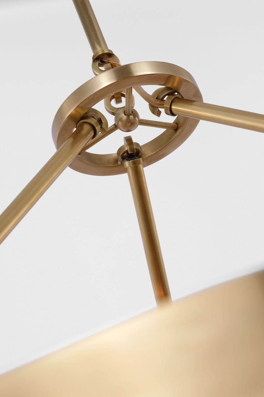 Halcyon Large Three Tier Chandelier | Antique-Burnished Brass | Quartz