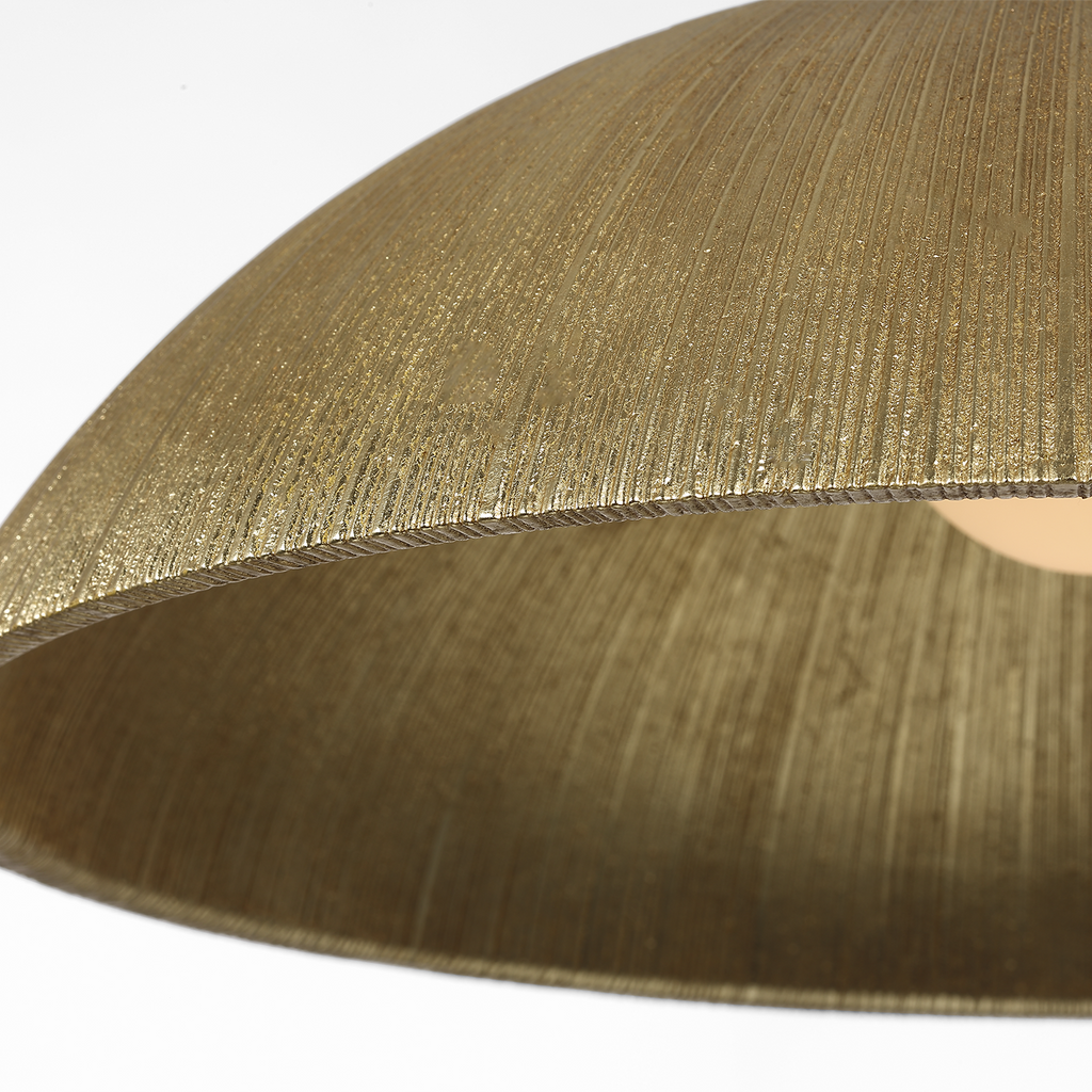 Utopia 18" Sculpted Pendant | Gild | White Glass