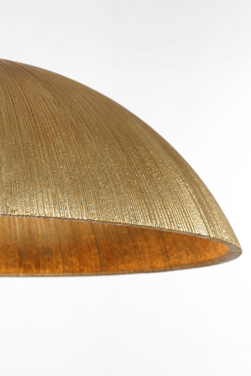 Utopia 18" Sculpted Pendant | Gild | White Glass
