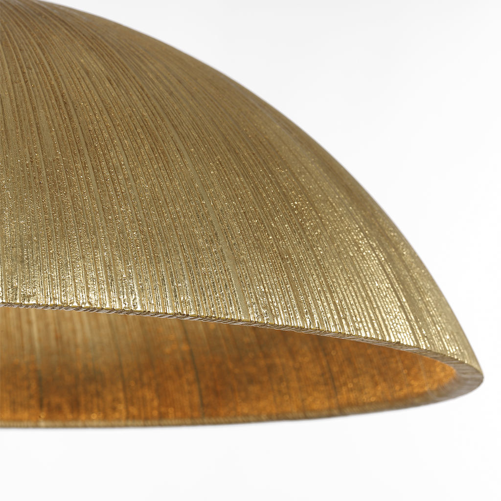Utopia 18" Sculpted Pendant | Gild | White Glass