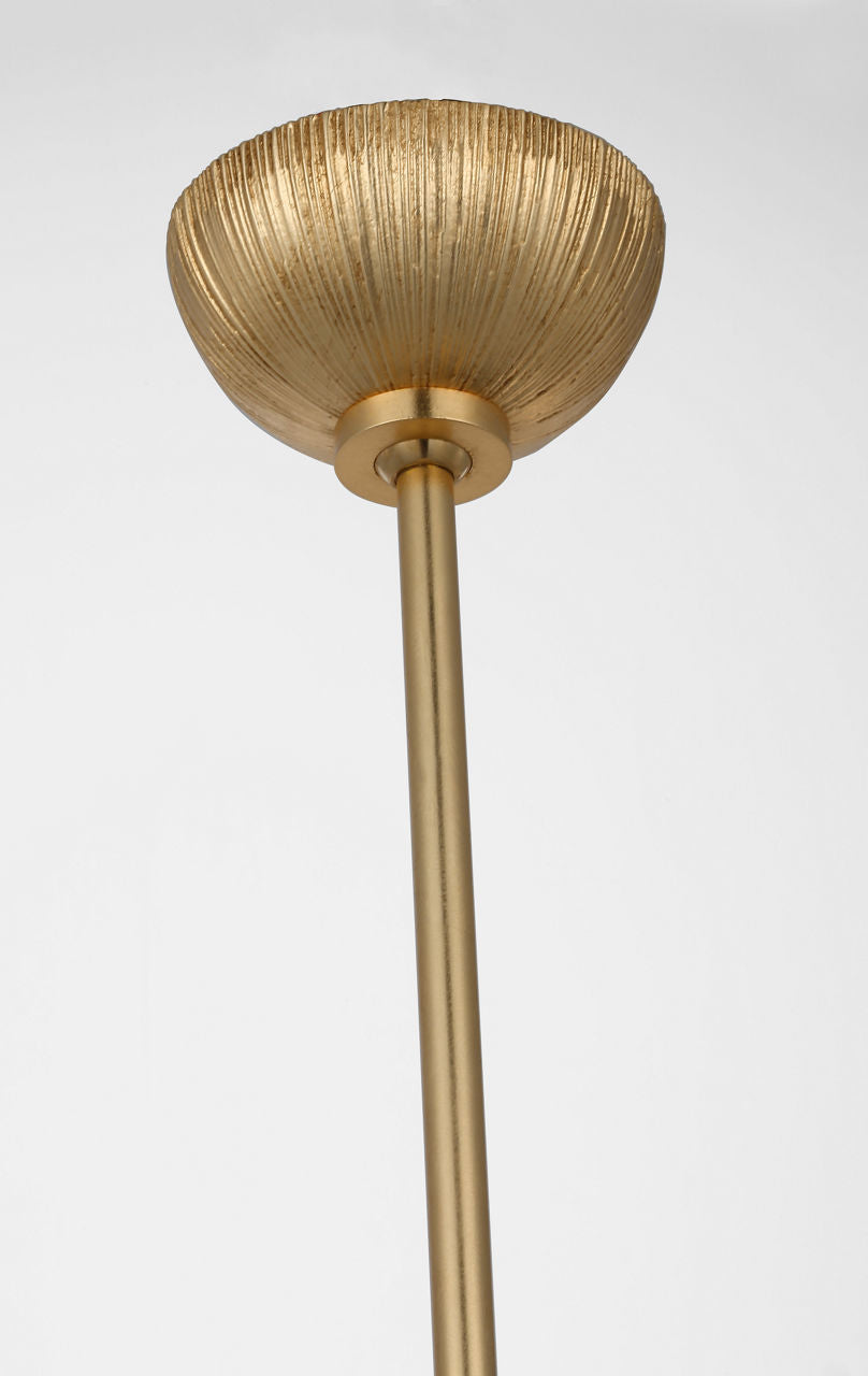 Utopia 18" Sculpted Pendant | Gild | White Glass