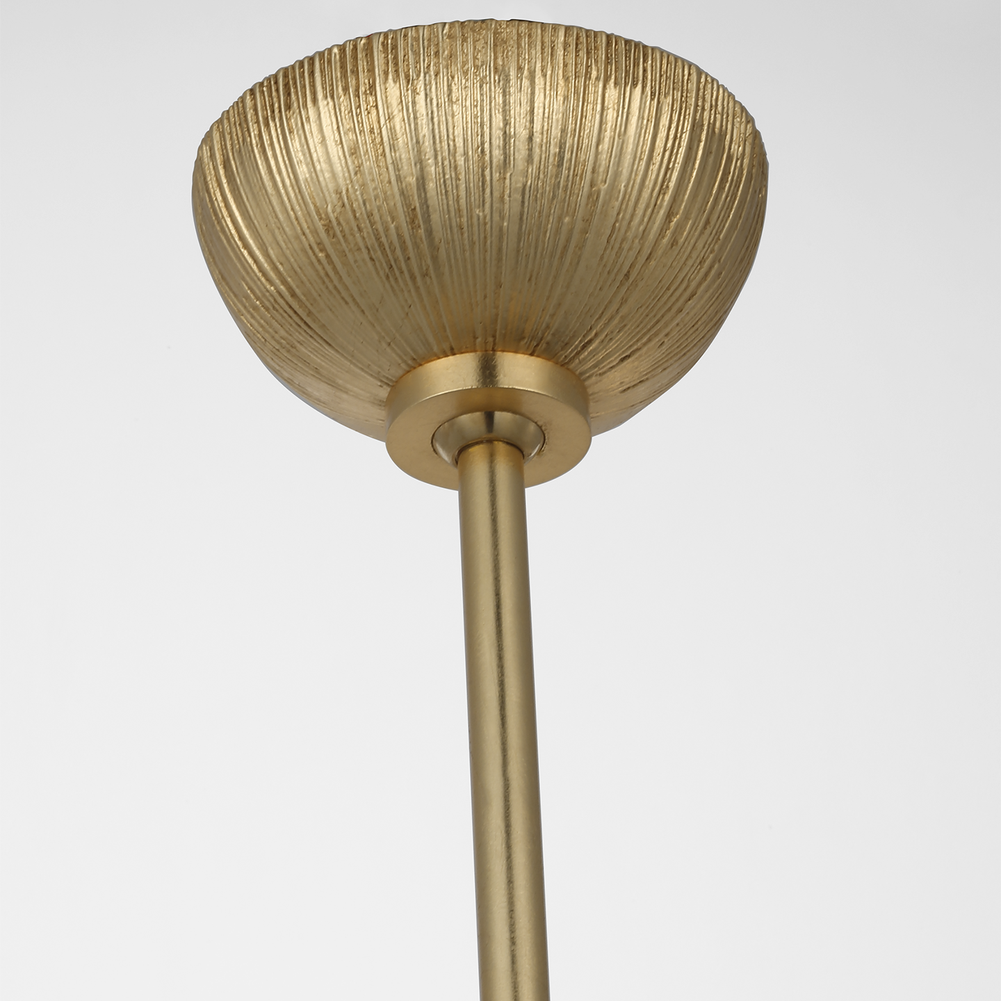 Utopia 18" Sculpted Pendant | Gild | White Glass