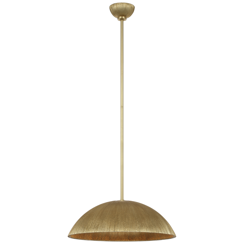 Utopia 18" Sculpted Pendant | Gild | White Glass
