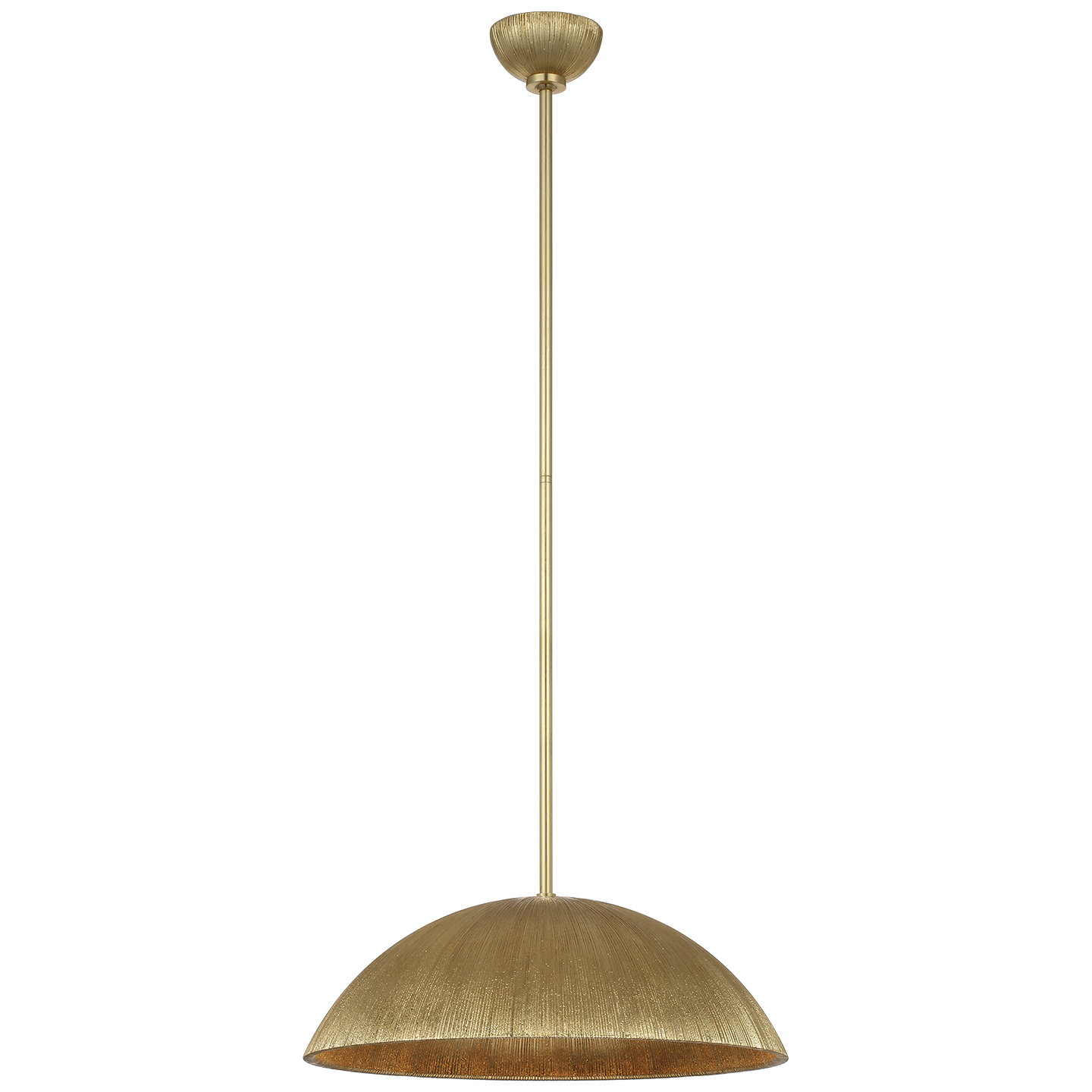Utopia 18" Sculpted Pendant | Gild | White Glass