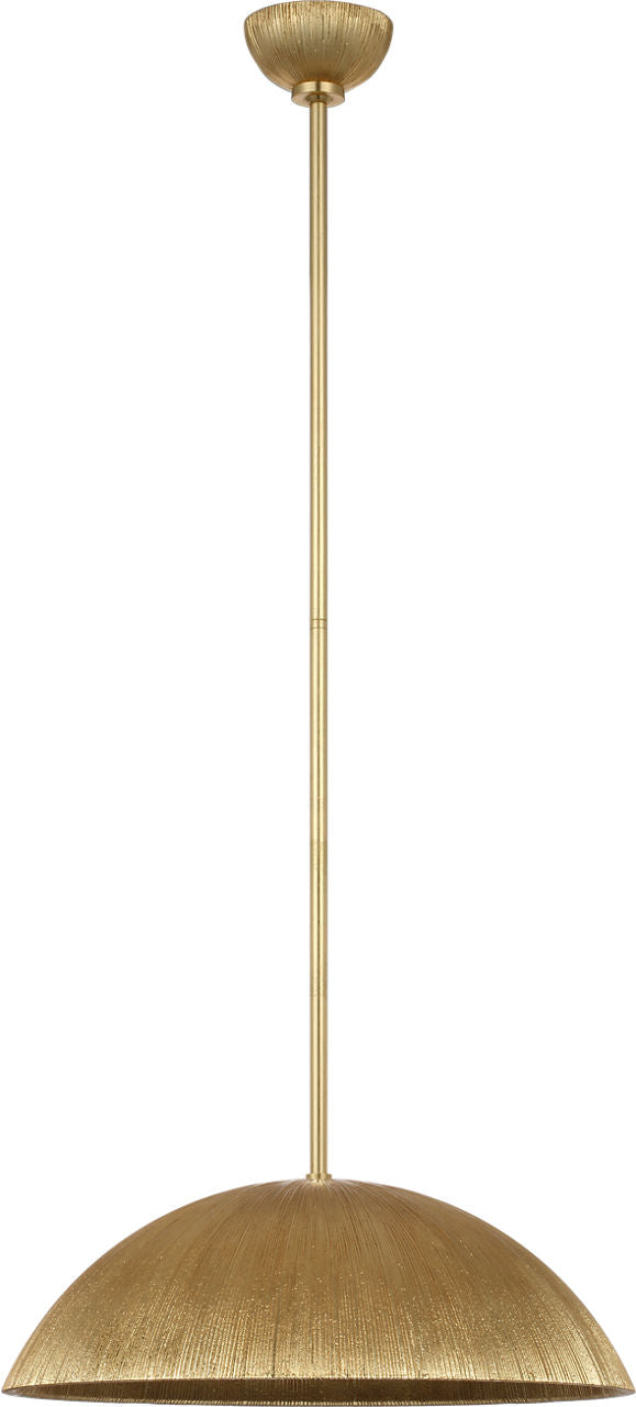 Utopia 18" Sculpted Pendant | Gild | White Glass