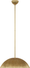 Utopia 18" Sculpted Pendant | Gild | White Glass