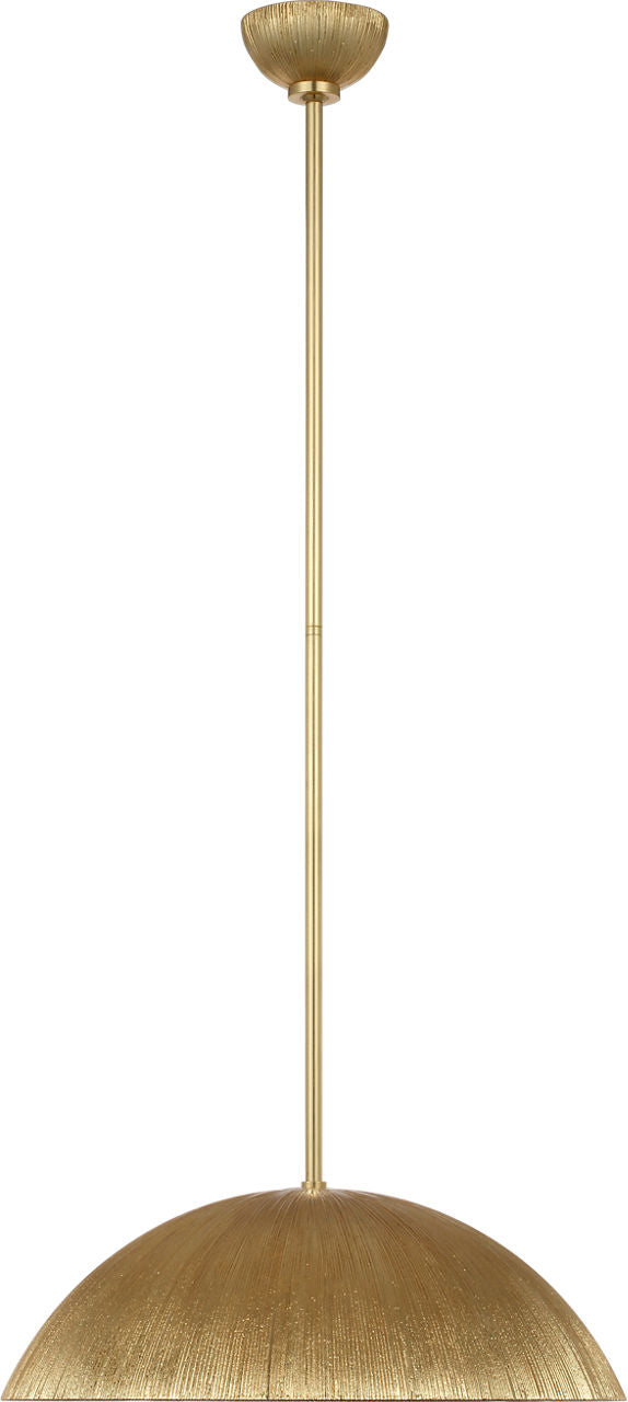 Utopia 18" Sculpted Pendant | Gild | White Glass