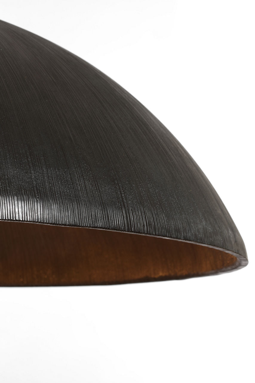 Utopia 48" Sculpted Pendant | Aged Iron | White Glass