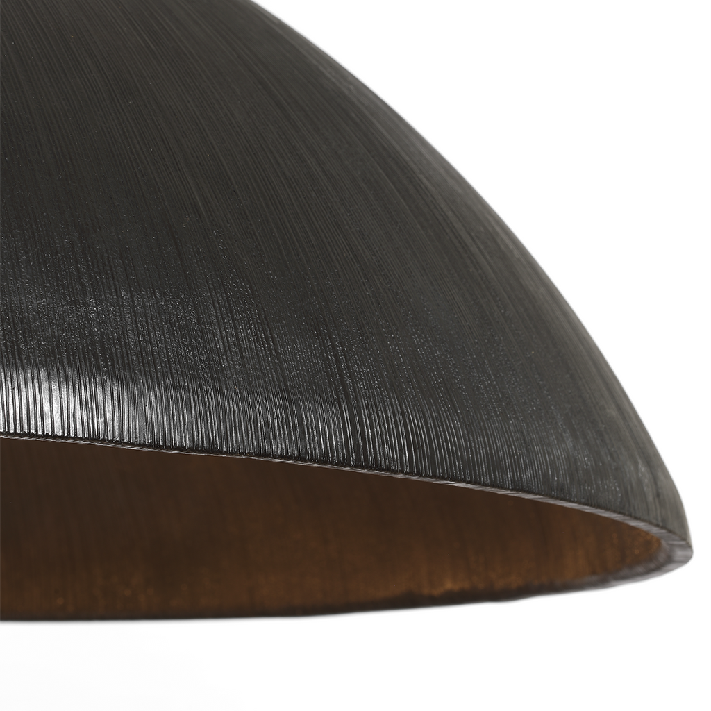 Utopia 48" Sculpted Pendant | Aged Iron | White Glass