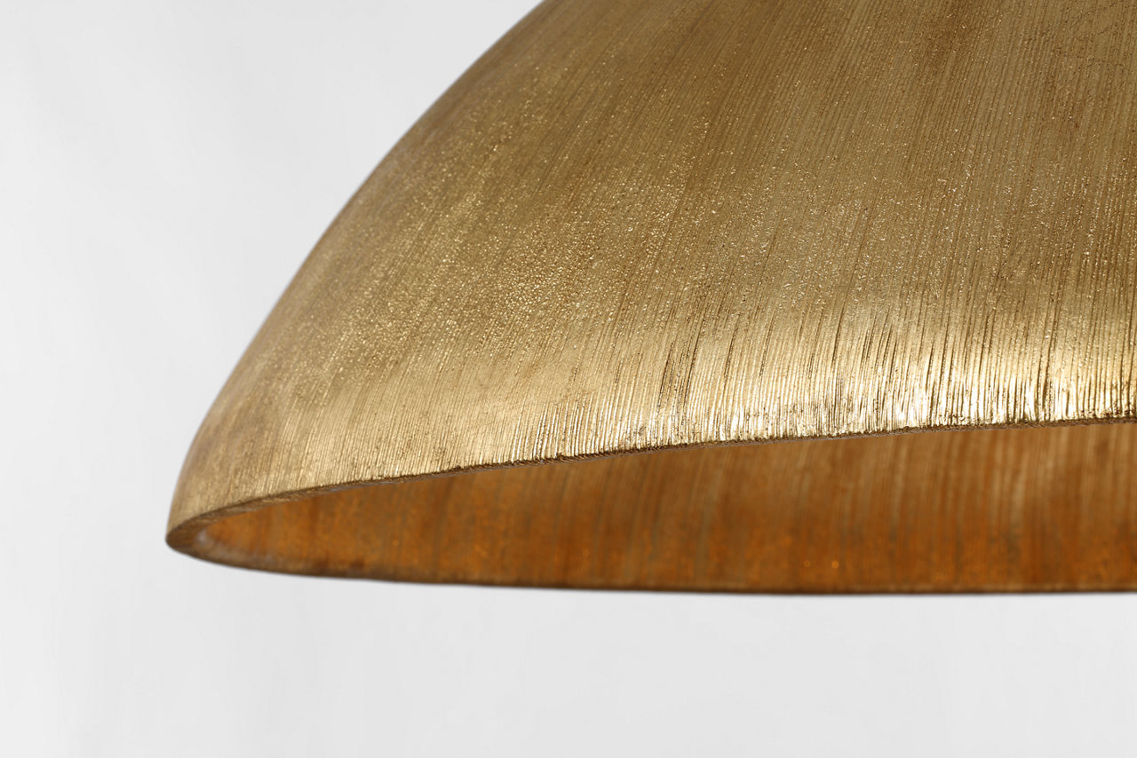 Utopia 48" Sculpted Pendant | Gild | White Glass