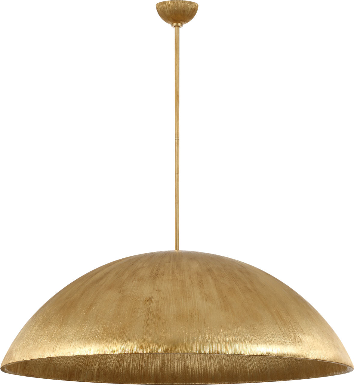 Utopia 48" Sculpted Pendant | Gild | White Glass