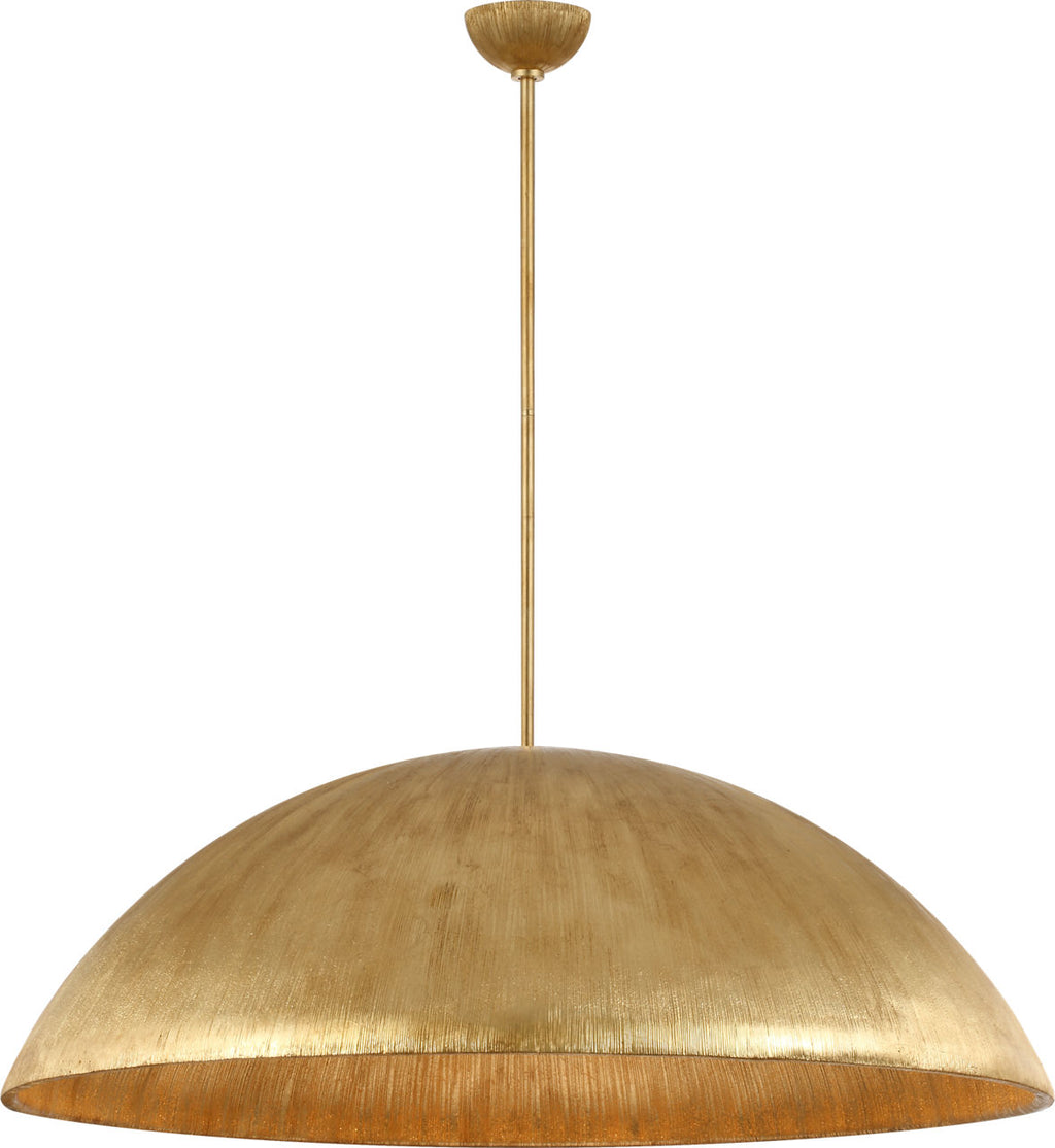Utopia 48" Sculpted Pendant | Gild | White Glass