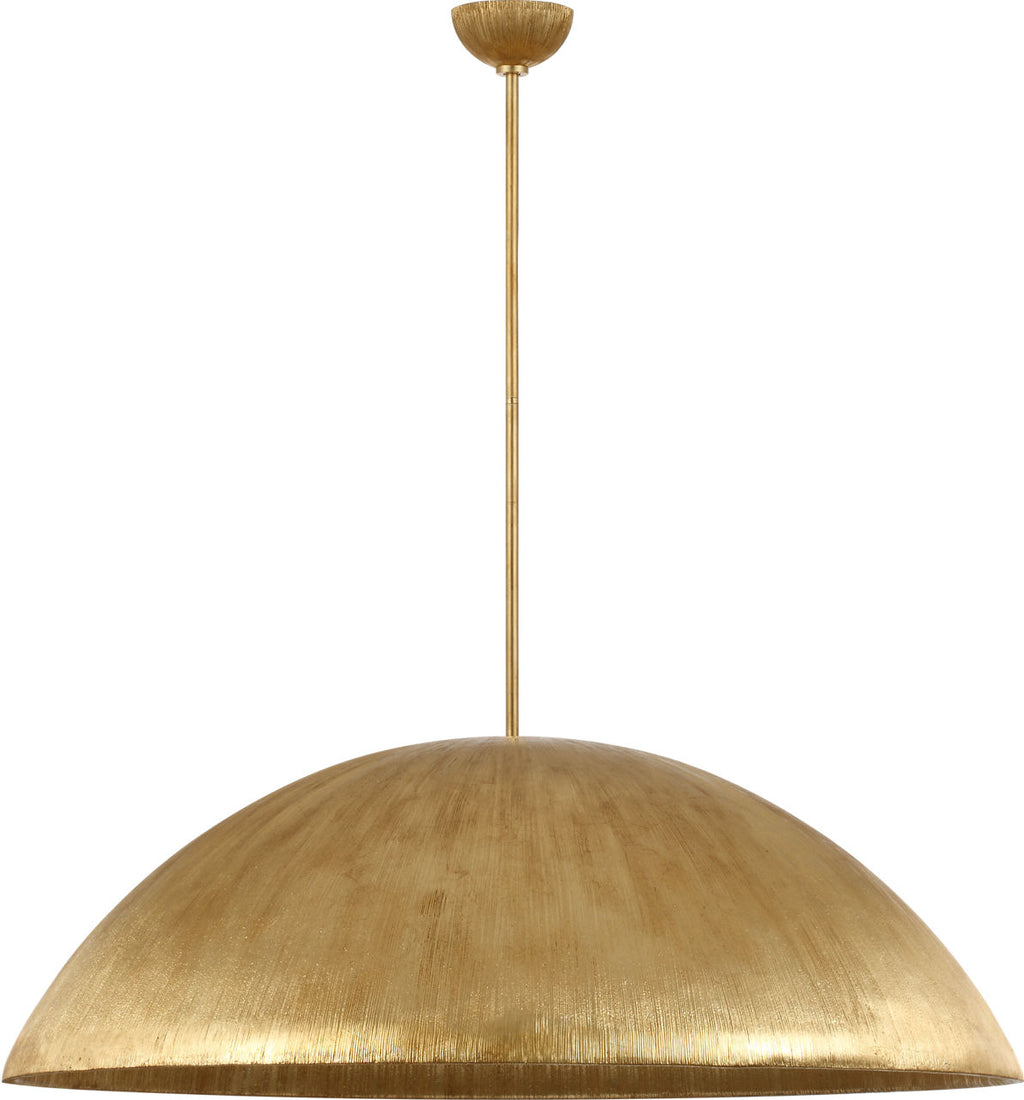 Utopia 48" Sculpted Pendant | Gild | White Glass