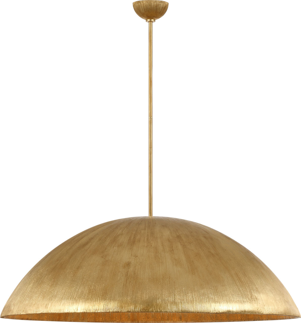 Utopia 48" Sculpted Pendant | Gild | White Glass
