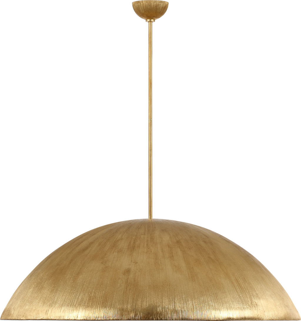 Utopia 48" Sculpted Pendant | Gild | White Glass