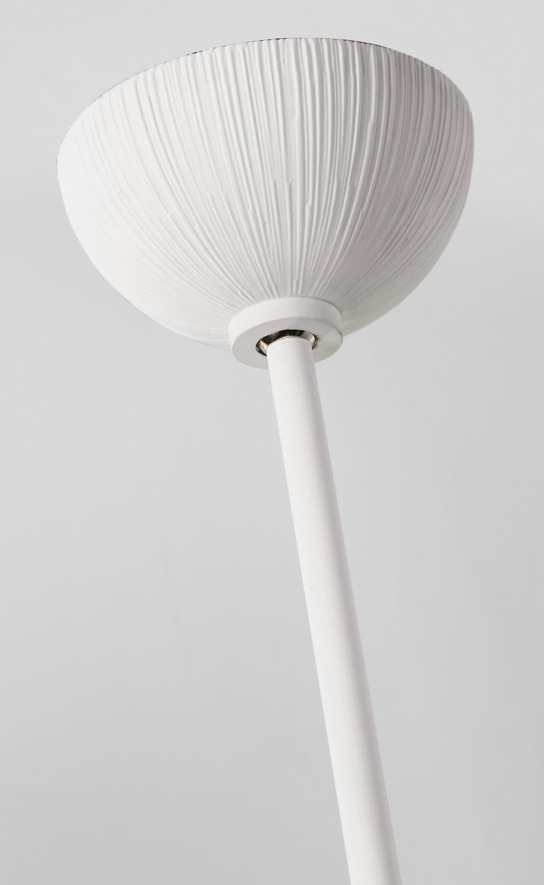 Utopia 48" Sculpted Pendant | Plaster White | White Glass