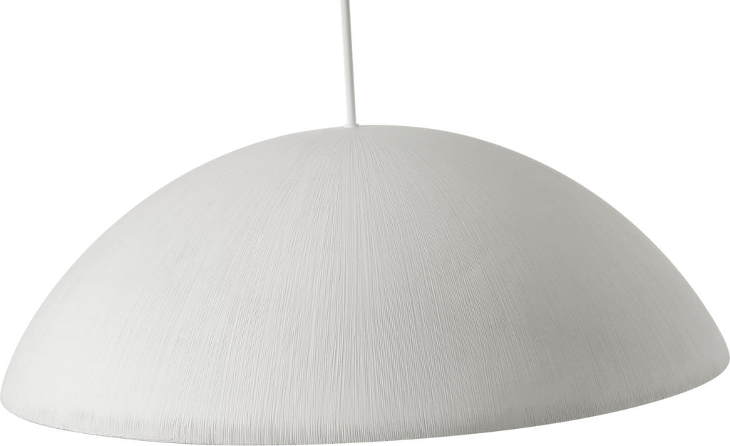 Utopia 48" Sculpted Pendant | Plaster White | White Glass