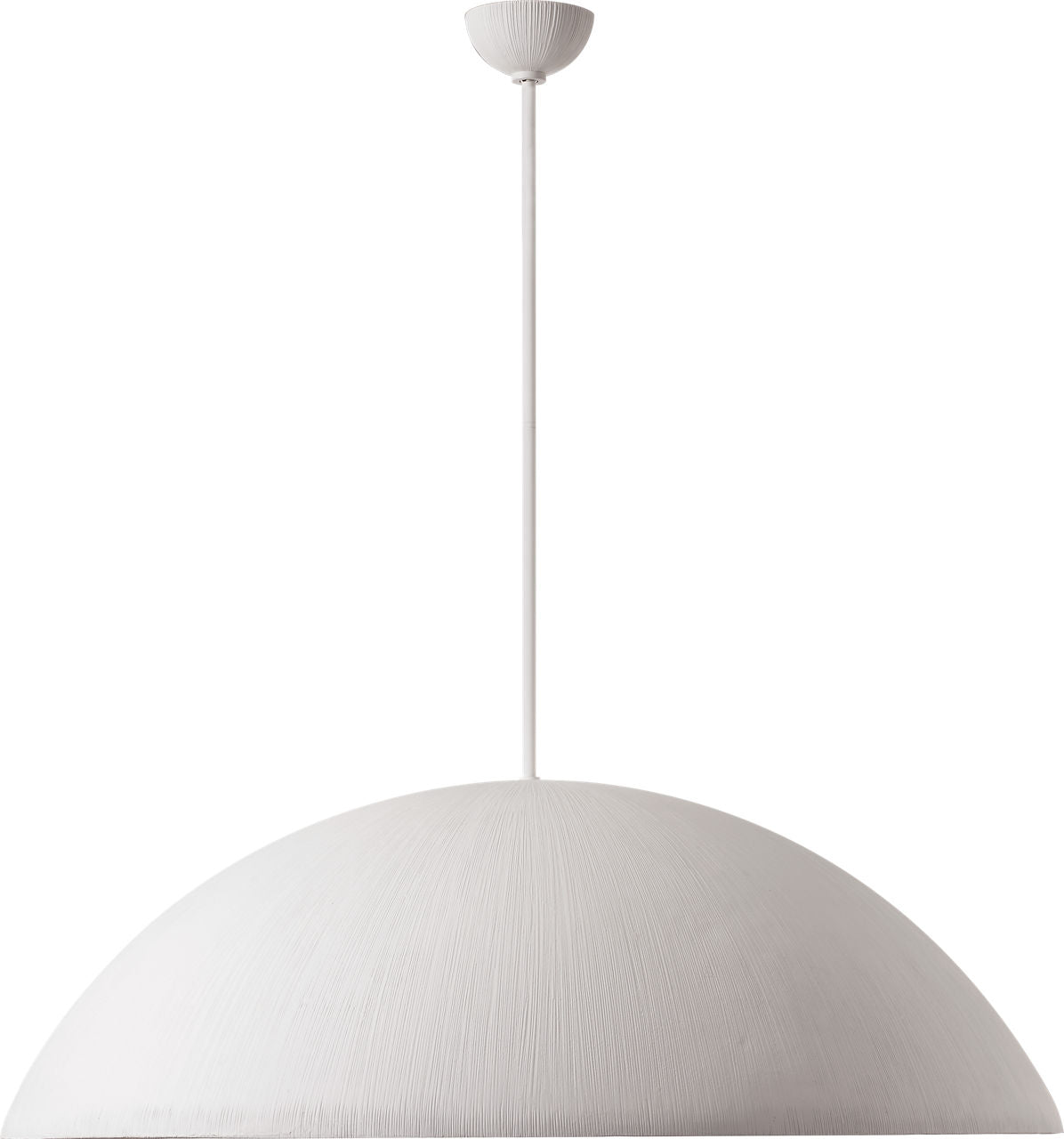 Utopia 48" Sculpted Pendant | Plaster White | White Glass