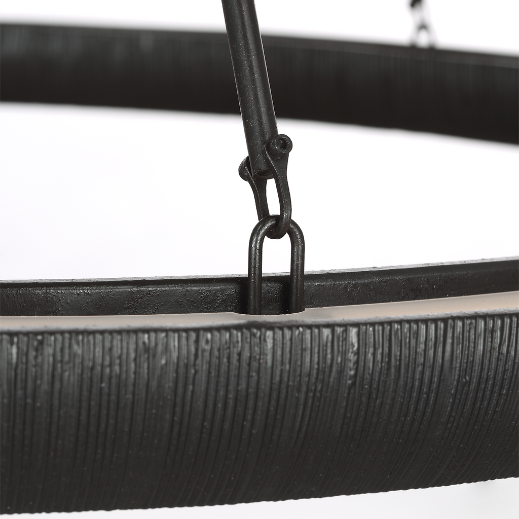 Utopia 42" Ring Chandelier | Aged Iron