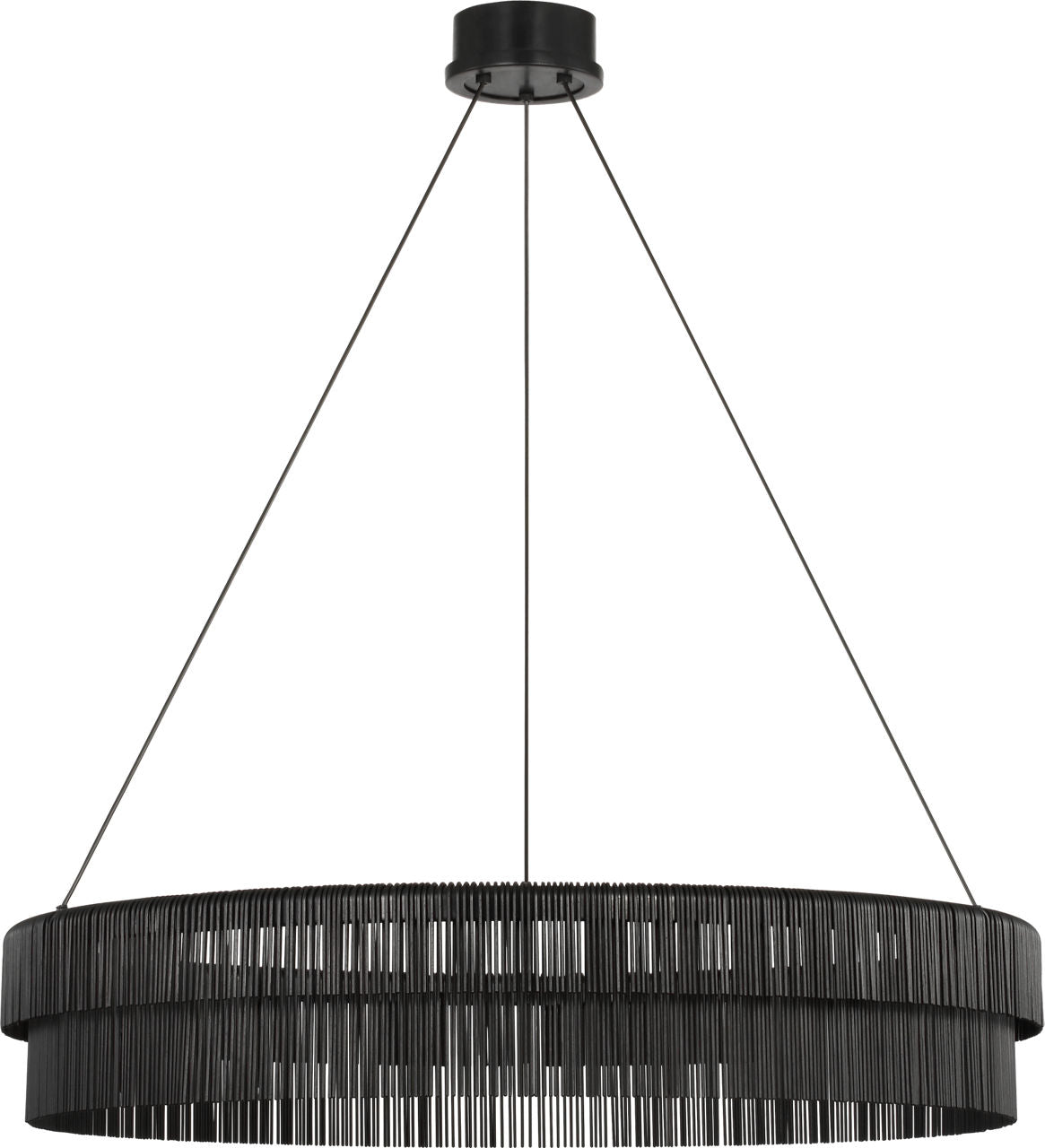 Differo 34" Layered Ring Chandelier | Aged Iron
