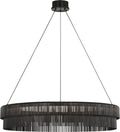 Differo 34" Layered Ring Chandelier | Aged Iron