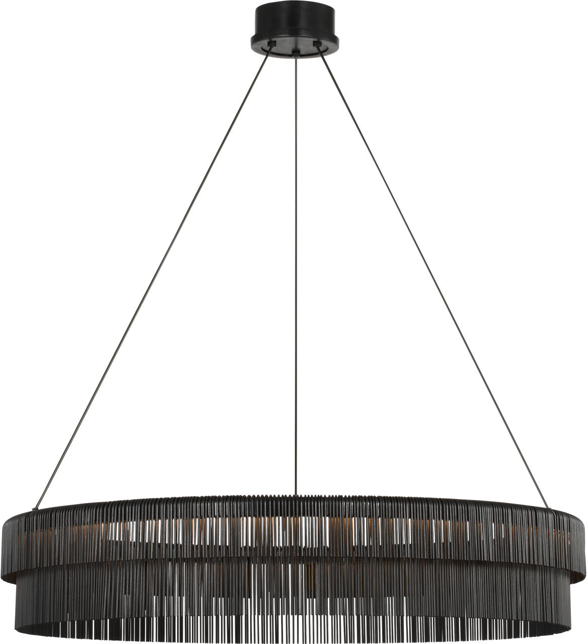 Differo 34" Layered Ring Chandelier | Aged Iron