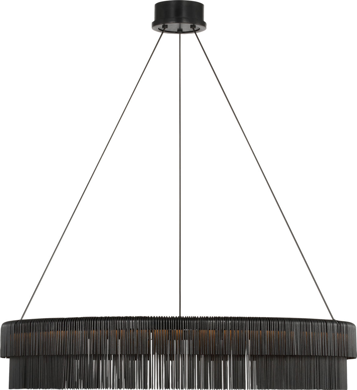 Differo 34" Layered Ring Chandelier | Aged Iron