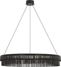 Differo 40" Layered Ring Chandelier | Aged Iron
