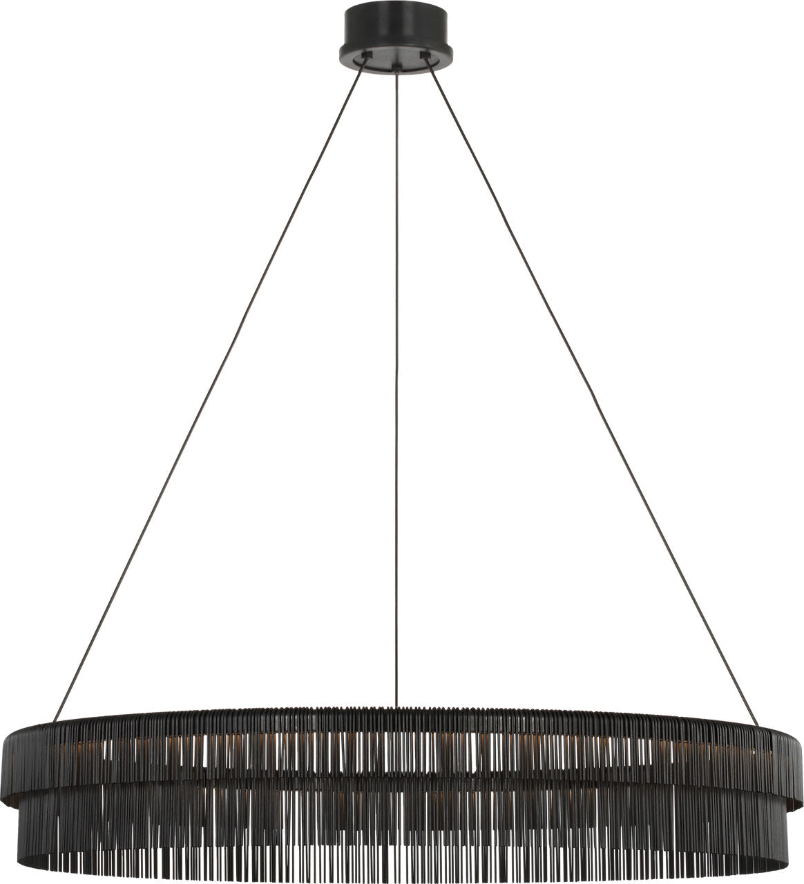Differo 40" Layered Ring Chandelier | Aged Iron