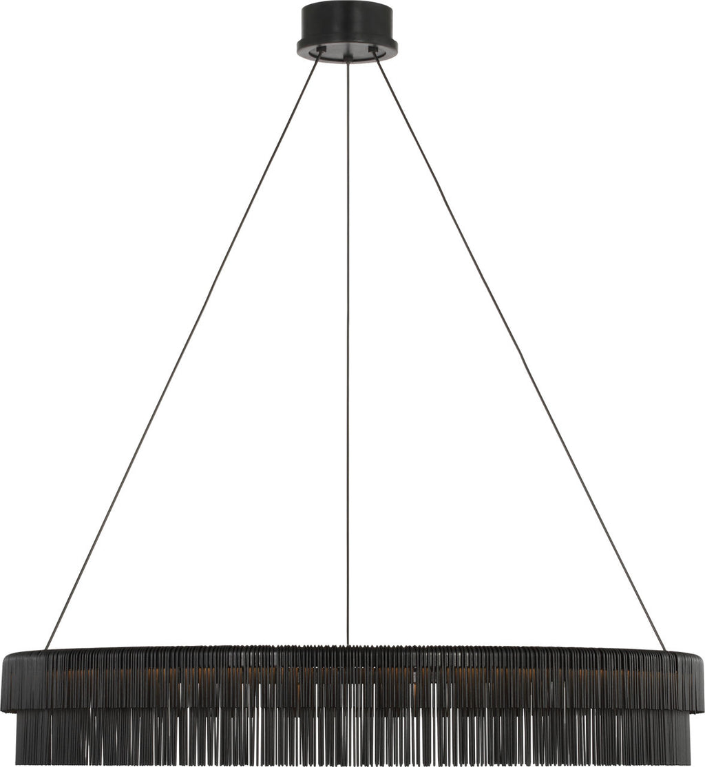 Differo 40" Layered Ring Chandelier | Aged Iron