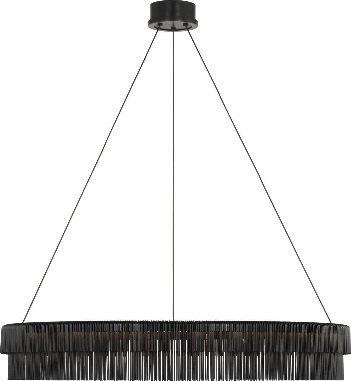 Differo 40" Layered Ring Chandelier | Aged Iron