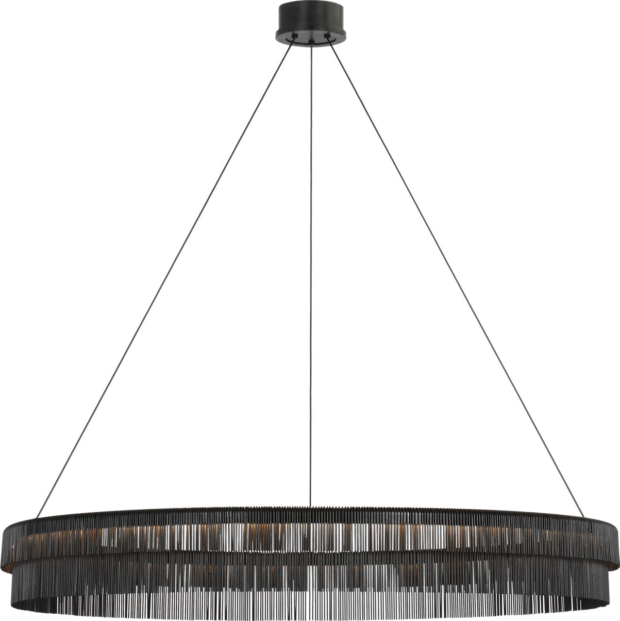 Differo 50" Layered Ring Chandelier | Aged Iron