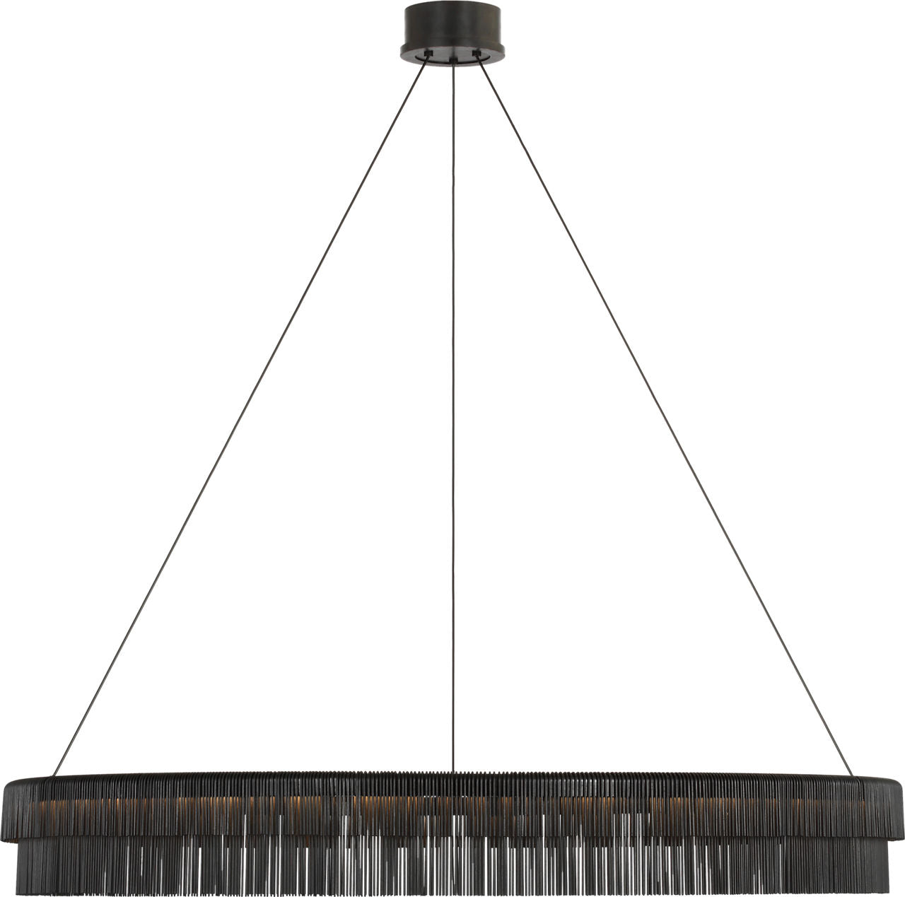 Differo 50" Layered Ring Chandelier | Aged Iron