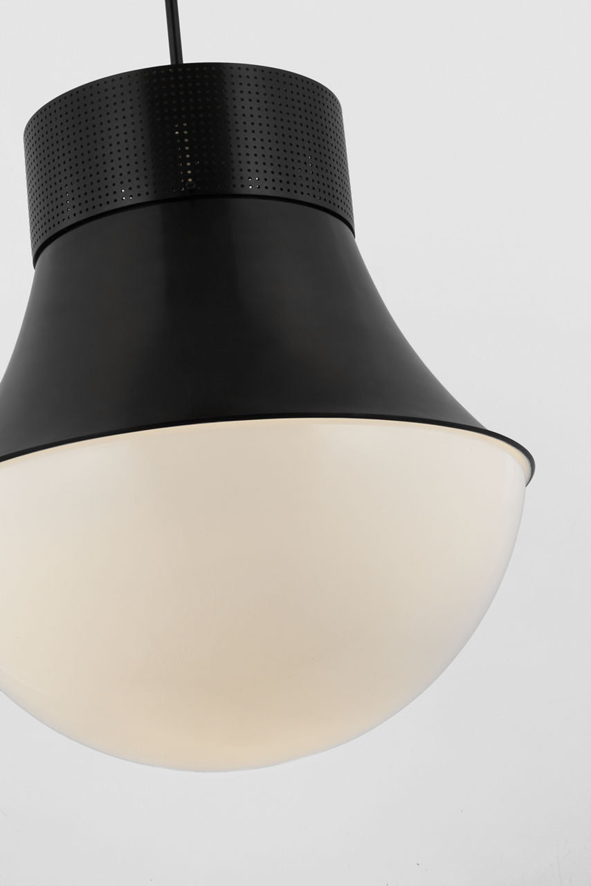 Precision 24" Pendant | Bronze | White Glass