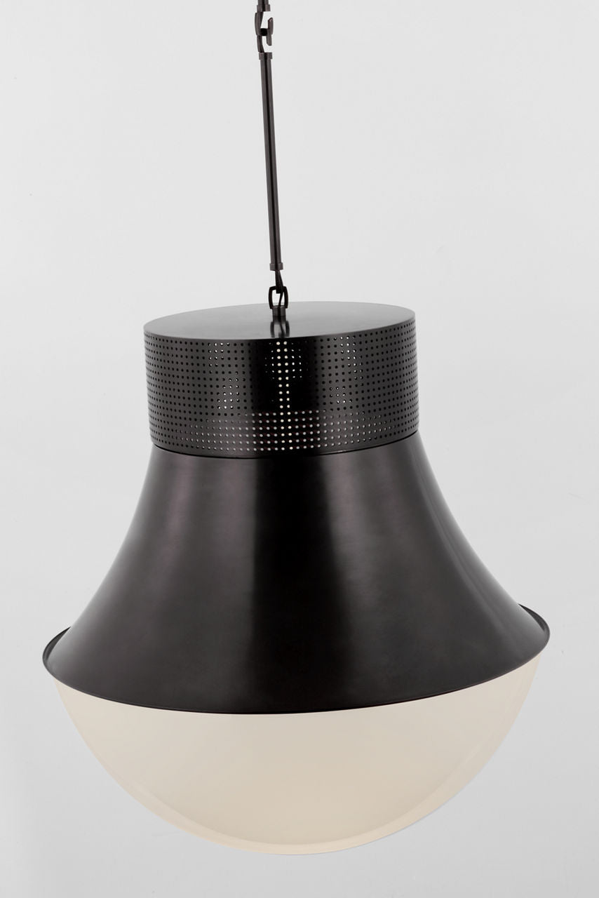 Precision 24" Pendant | Bronze | White Glass