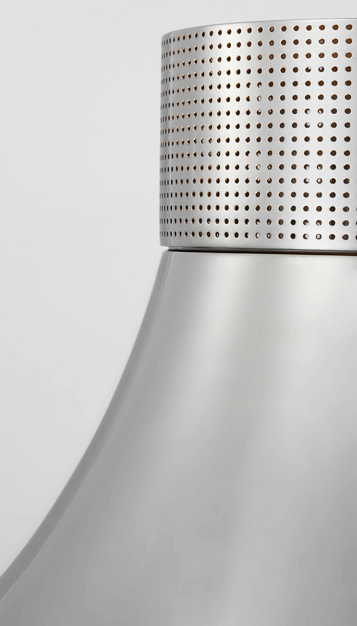 Precision 24" Pendant | Polished Nickel | White Glass